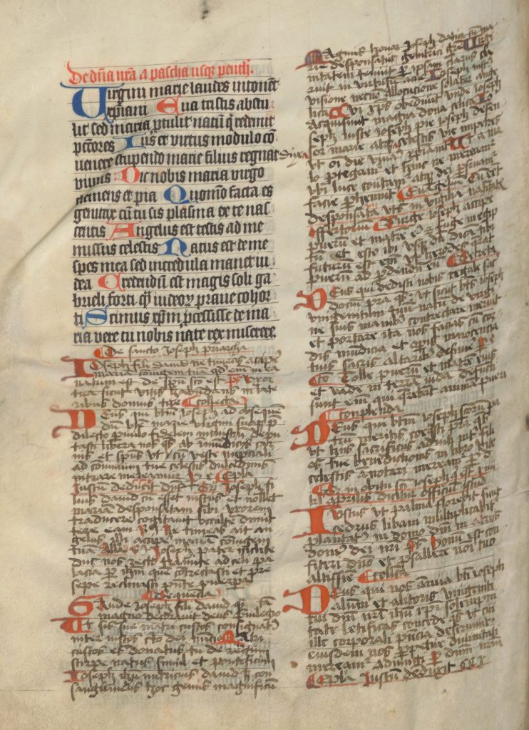 Afb. 7: Aanvullingen over Jozef, waarschijnlijk in de decennia rond 1500 geschreven (fol. [229]v (scan 476)).