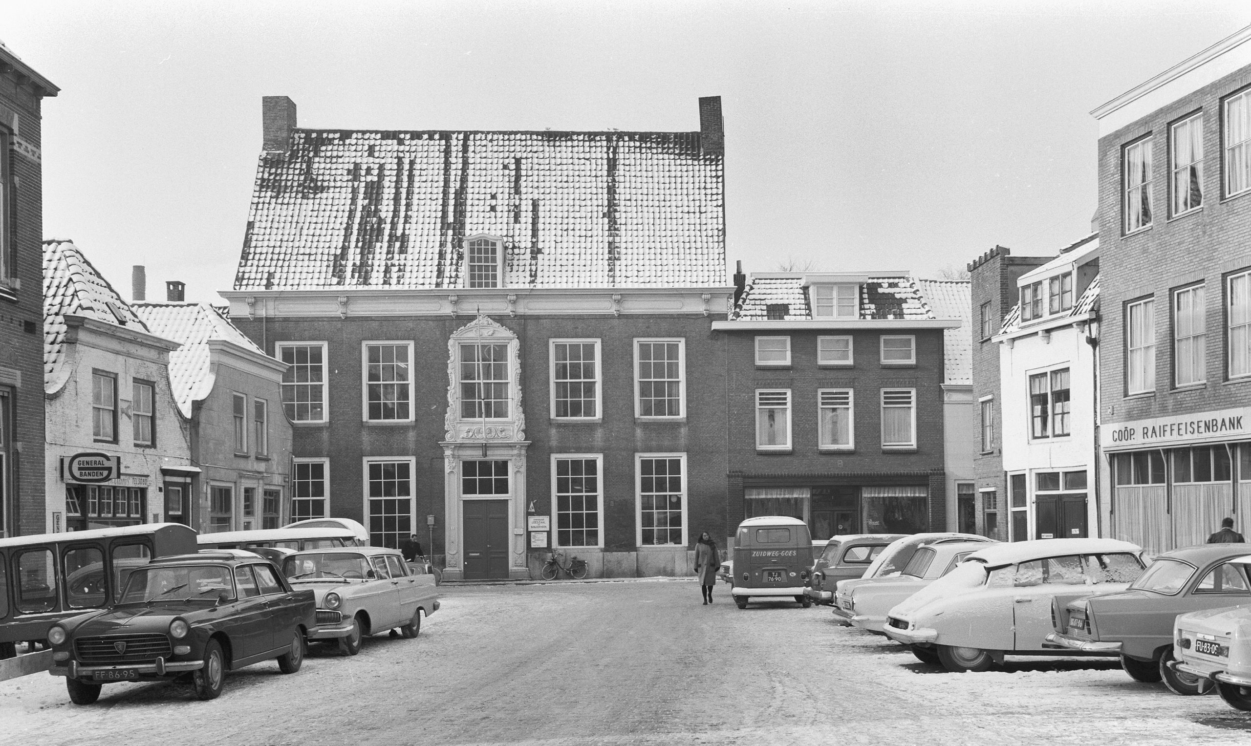 Vlasmarkt met de Wijngaardstraat achterin