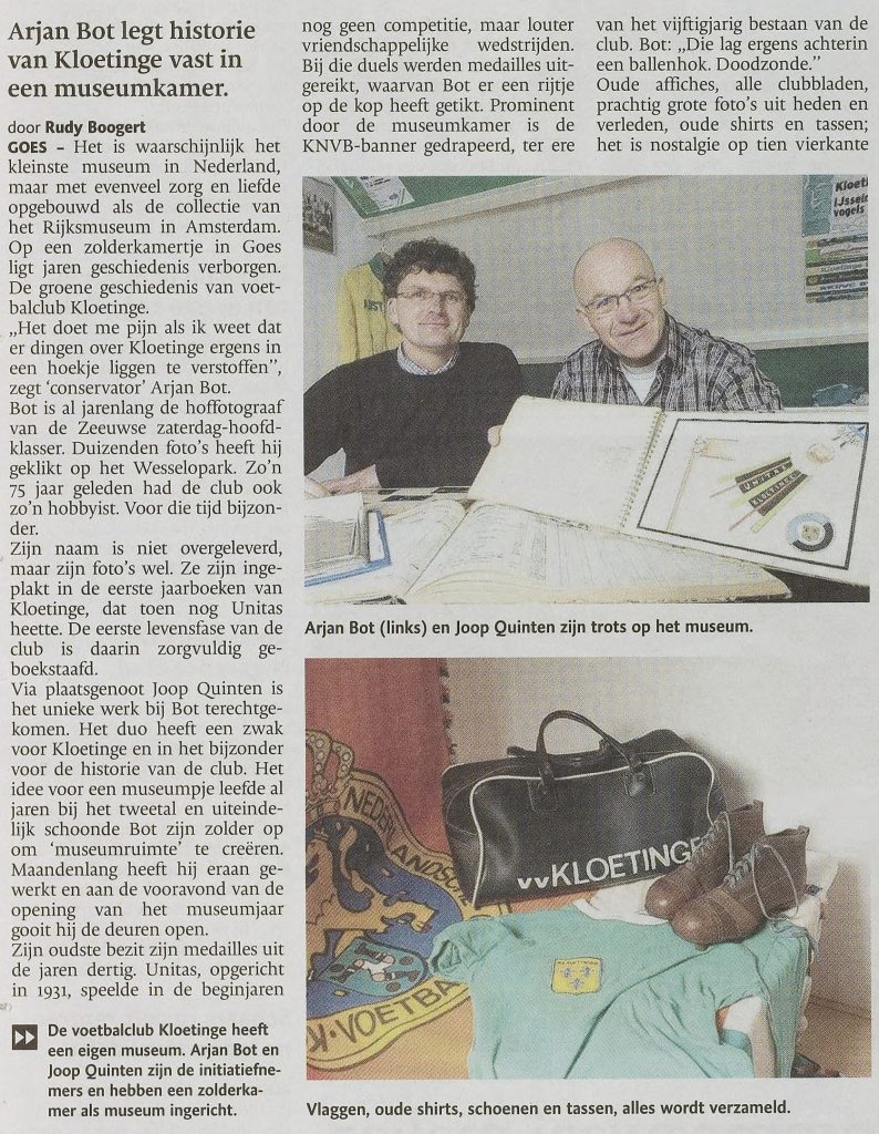 [PZC-artikel 5 april 2008 met Arjan Bot en Joop Quinten} 