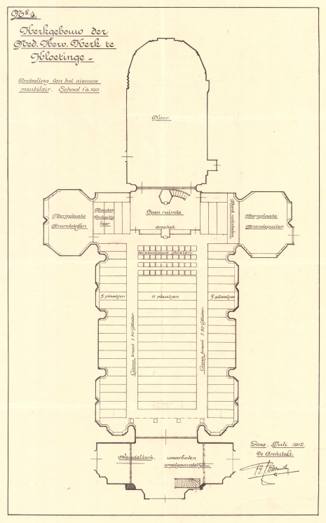 Plattegrond Geerteskerk 1912
